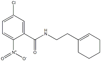 5-chloro-N-[2-(cyclohexen-1-yl)ethyl]-2-nitrobenzamide Struktur