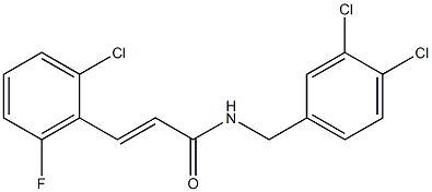 (E)-3-(2-chloro-6-fluorophenyl)-N-[(3,4-dichlorophenyl)methyl]prop-2-enamide Struktur