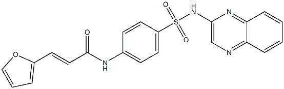 (E)-3-(furan-2-yl)-N-[4-(quinoxalin-2-ylsulfamoyl)phenyl]prop-2-enamide Struktur