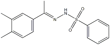 N-[(E)-1-(3,4-dimethylphenyl)ethylideneamino]benzenesulfonamide Struktur