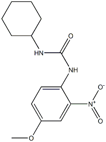 1-cyclohexyl-3-(4-methoxy-2-nitrophenyl)urea Struktur