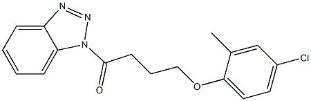 1-(benzotriazol-1-yl)-4-(4-chloro-2-methylphenoxy)butan-1-one Struktur