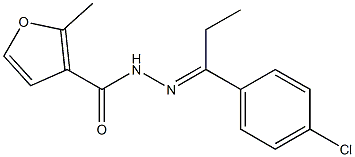 N-[(E)-1-(4-chlorophenyl)propylideneamino]-2-methylfuran-3-carboxamide Struktur