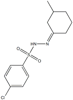 4-chloro-N-[(E)-(3-methylcyclohexylidene)amino]benzenesulfonamide Struktur