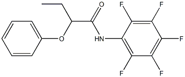 N-(2,3,4,5,6-pentafluorophenyl)-2-phenoxybutanamide Struktur