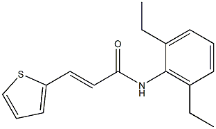 (E)-N-(2,6-diethylphenyl)-3-thiophen-2-ylprop-2-enamide Struktur