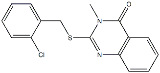 2-[(2-chlorophenyl)methylsulfanyl]-3-methylquinazolin-4-one Struktur