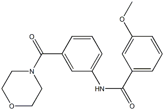 3-methoxy-N-[3-(morpholine-4-carbonyl)phenyl]benzamide Struktur