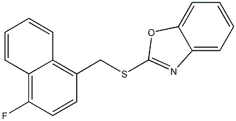 2-[(4-fluoronaphthalen-1-yl)methylsulfanyl]-1,3-benzoxazole Struktur