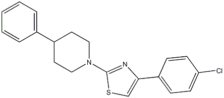 4-(4-chlorophenyl)-2-(4-phenylpiperidin-1-yl)-1,3-thiazole Struktur