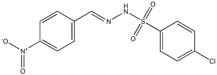 4-chloro-N-[(E)-(4-nitrophenyl)methylideneamino]benzenesulfonamide Struktur