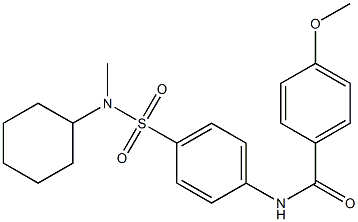 N-[4-[cyclohexyl(methyl)sulfamoyl]phenyl]-4-methoxybenzamide Struktur