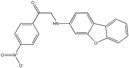 2-(dibenzofuran-3-ylamino)-1-(4-nitrophenyl)ethanone Struktur