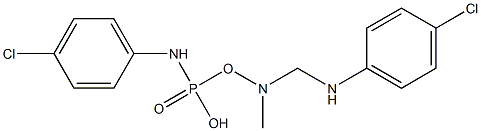 4-chloro-N-[(4-chloroanilino)-(dimethylamino)phosphoryl]aniline Struktur