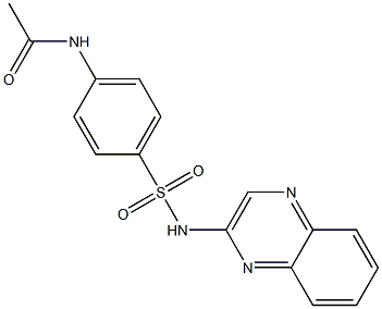 N-[4-(quinoxalin-2-ylsulfamoyl)phenyl]acetamide Struktur