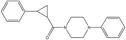 (2-phenylcyclopropyl)-(4-phenylpiperazin-1-yl)methanone Struktur