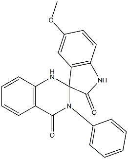 5-methoxy-3'-phenylspiro[1H-indole-3,2'-1H-quinazoline]-2,4'-dione Struktur