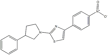 4-(4-nitrophenyl)-2-(3-phenylpyrrolidin-1-yl)-1,3-thiazole Struktur