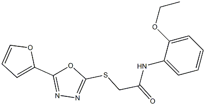 N-(2-ethoxyphenyl)-2-[[5-(furan-2-yl)-1,3,4-oxadiazol-2-yl]sulfanyl]acetamide Struktur