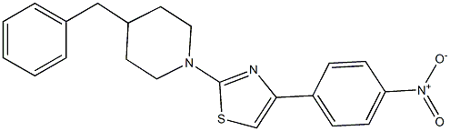 2-(4-benzylpiperidin-1-yl)-4-(4-nitrophenyl)-1,3-thiazole Struktur