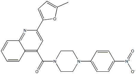 [2-(5-methylfuran-2-yl)quinolin-4-yl]-[4-(4-nitrophenyl)piperazin-1-yl]methanone Struktur