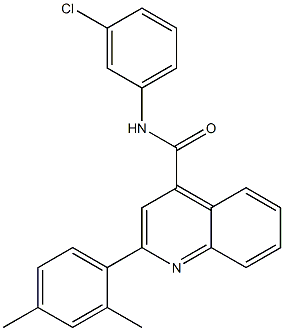 N-(3-chlorophenyl)-2-(2,4-dimethylphenyl)quinoline-4-carboxamide Struktur