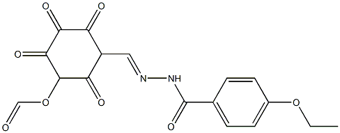 4-ethoxy-N-[(E)-(3-methoxy-4-pentoxyphenyl)methylideneamino]benzamide Struktur