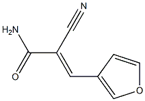 (E)-2-cyano-3-(furan-3-yl)prop-2-enamide Struktur