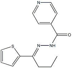 N-[(E)-1-thiophen-2-ylbutylideneamino]pyridine-4-carboxamide Struktur