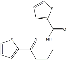 N-[(E)-1-thiophen-2-ylbutylideneamino]thiophene-2-carboxamide Struktur