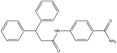 4-(3,3-diphenylpropanoylamino)benzamide Struktur