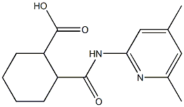 2-[(4,6-dimethylpyridin-2-yl)carbamoyl]cyclohexane-1-carboxylic acid Struktur