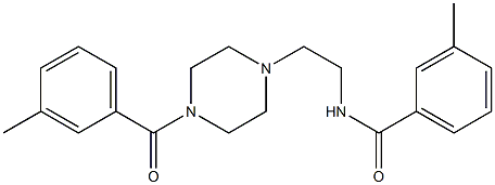 3-methyl-N-[2-[4-(3-methylbenzoyl)piperazin-1-yl]ethyl]benzamide Struktur