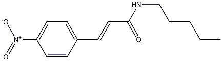 (E)-3-(4-nitrophenyl)-N-pentylprop-2-enamide Struktur