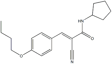 (E)-3-(4-butoxyphenyl)-2-cyano-N-cyclopentylprop-2-enamide Struktur