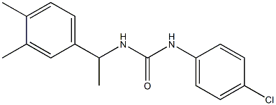 1-(4-chlorophenyl)-3-[1-(3,4-dimethylphenyl)ethyl]urea Struktur