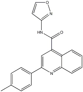 2-(4-methylphenyl)-N-(1,2-oxazol-3-yl)quinoline-4-carboxamide Struktur