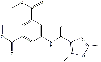 dimethyl 5-[(2,5-dimethylfuran-3-carbonyl)amino]benzene-1,3-dicarboxylate Struktur