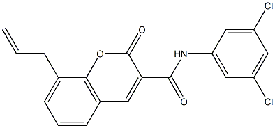 N-(3,5-dichlorophenyl)-2-oxo-8-prop-2-enylchromene-3-carboxamide Struktur