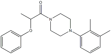 1-[4-(2,3-dimethylphenyl)piperazin-1-yl]-2-phenoxypropan-1-one Struktur