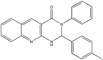 2-(4-methylphenyl)-3-phenyl-1,2-dihydropyrimido[4,5-b]quinolin-4-one Struktur