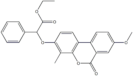 ethyl 2-(8-methoxy-4-methyl-6-oxobenzo[c]chromen-3-yl)oxy-2-phenylacetate Struktur