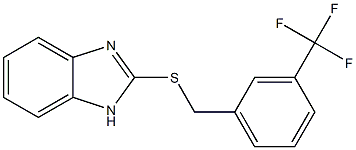 2-[[3-(trifluoromethyl)phenyl]methylsulfanyl]-1H-benzimidazole Struktur