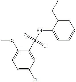 5-chloro-N-(2-ethylphenyl)-2-methoxybenzenesulfonamide Struktur