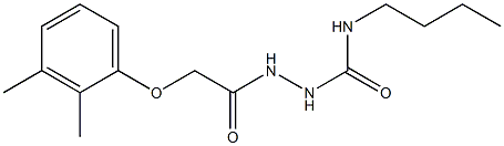 1-butyl-3-[[2-(2,3-dimethylphenoxy)acetyl]amino]urea Struktur