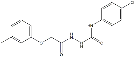 1-(4-chlorophenyl)-3-[[2-(2,3-dimethylphenoxy)acetyl]amino]urea Struktur