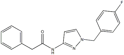 N-[1-[(4-fluorophenyl)methyl]pyrazol-3-yl]-2-phenylacetamide Struktur