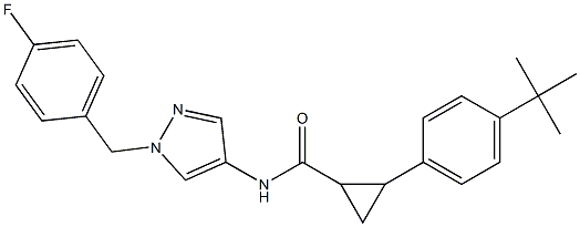 2-(4-tert-butylphenyl)-N-[1-[(4-fluorophenyl)methyl]pyrazol-4-yl]cyclopropane-1-carboxamide Struktur