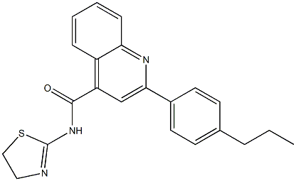 N-(4,5-dihydro-1,3-thiazol-2-yl)-2-(4-propylphenyl)quinoline-4-carboxamide Struktur