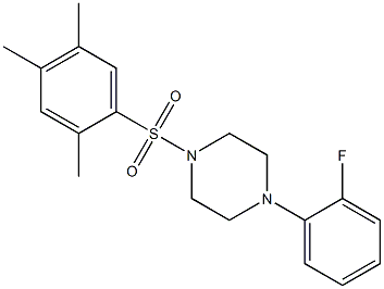 1-(2-fluorophenyl)-4-(2,4,5-trimethylphenyl)sulfonylpiperazine Struktur